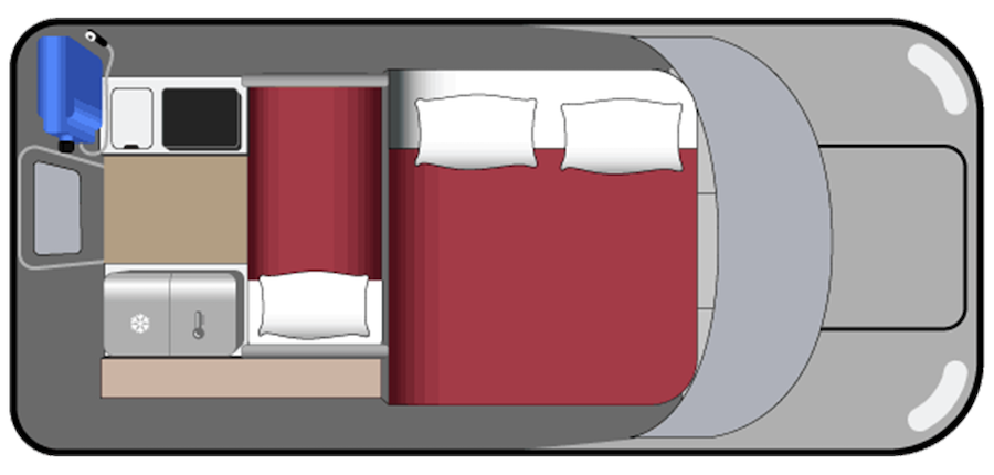 Truck Camper Scout, , floor-plans-night image number 0